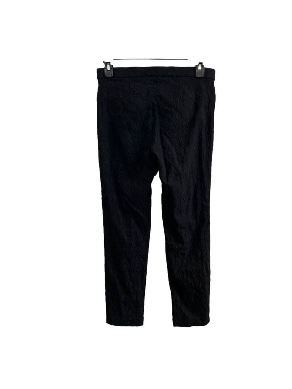 Women's 89th & Madison Stretch Pull On Black Lace Pattern Pants. Size M